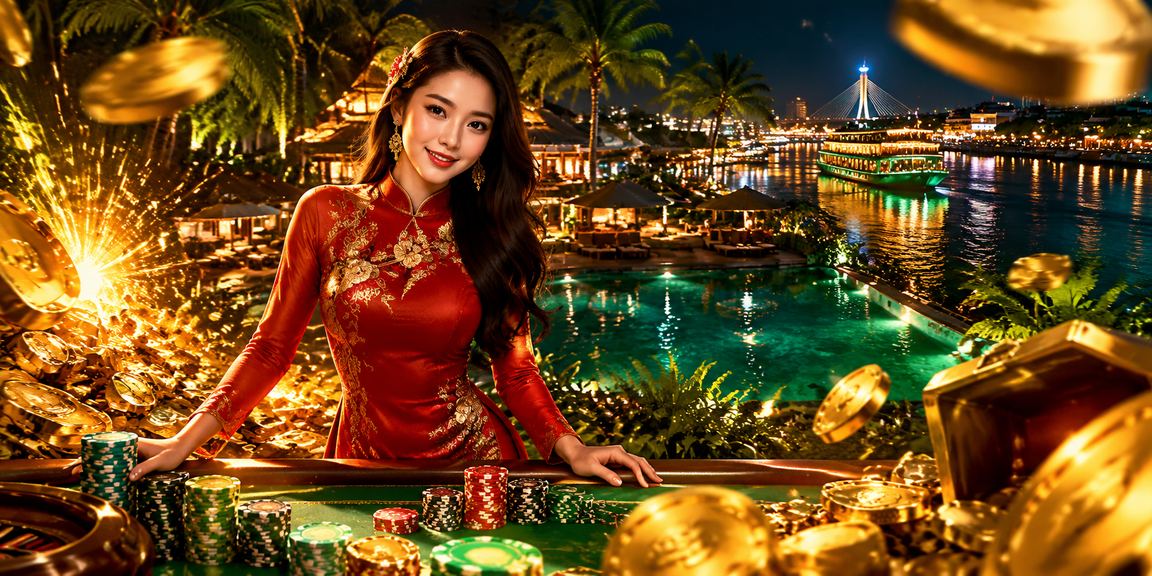 Phụ nữ áo dài vùng sông Mekong đăng ký nhận bonus trên điện thoại