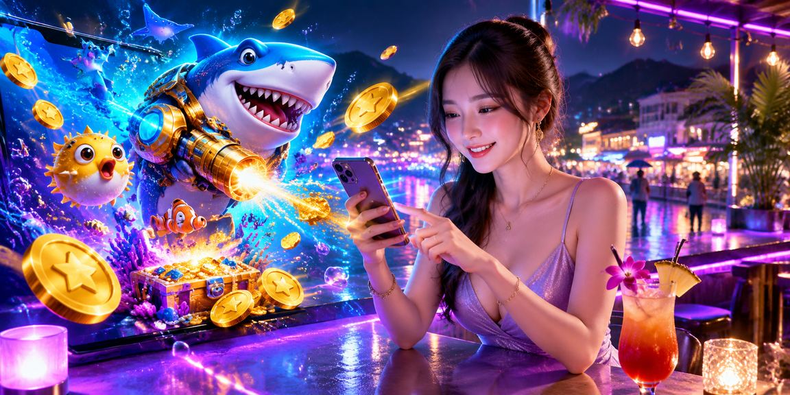 Ánh đèn neon Sa Pa về đêm, người dùng trải nghiệm casino mobile trên điện thoại